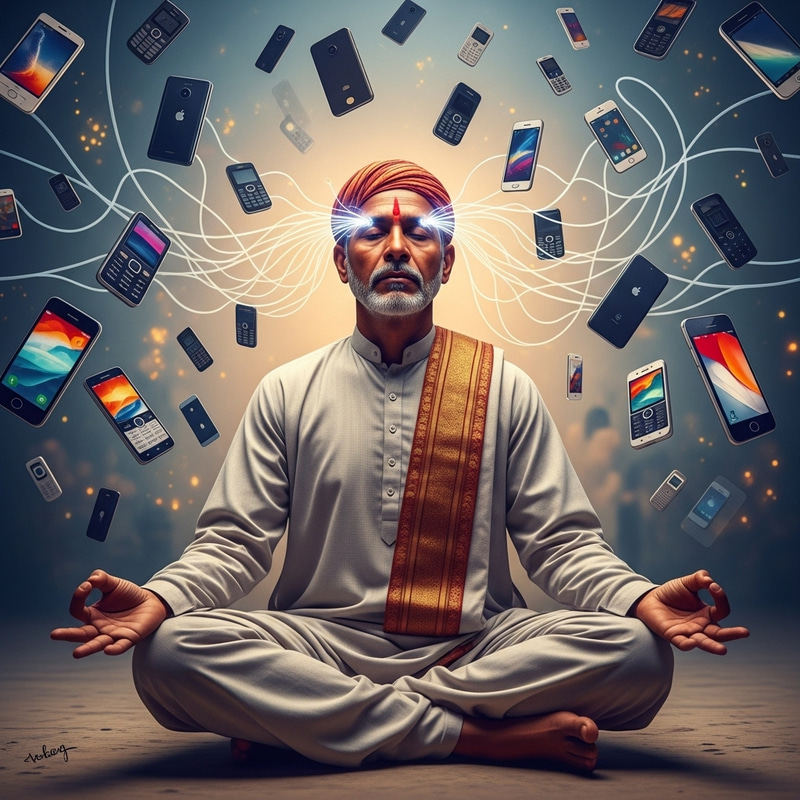 Mental Connection to Cell Phones: South Asian Spiritual Fusion Mental Connection to Cell Phones: South Asian Spiritual Fusion
