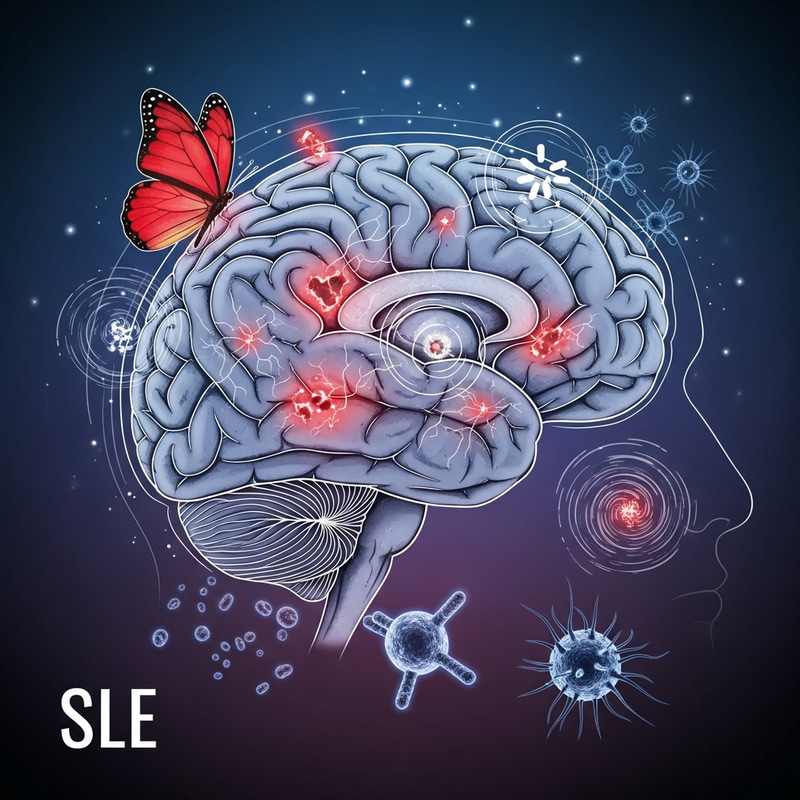 Systemic Lupus Erythematosus Brain Effects: Detailed HD Illustration