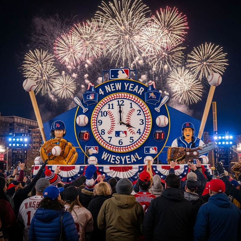 Happy New Year 2024 Baseball Celebration Happy New Year 2024 Baseball Celebration