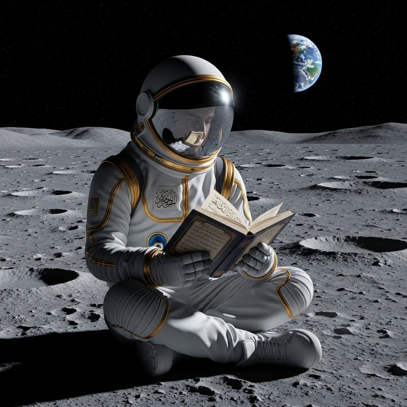 Student Reads Book on Moon | Celestial Learning Moment