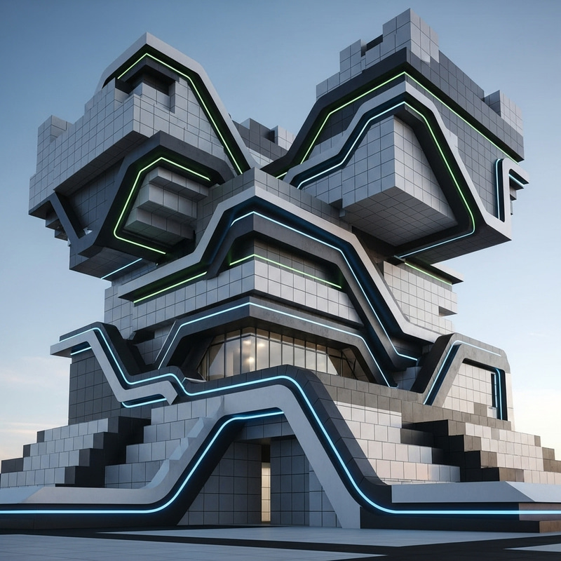 Innovative Cascading Blocks Structure | Futuristic Design