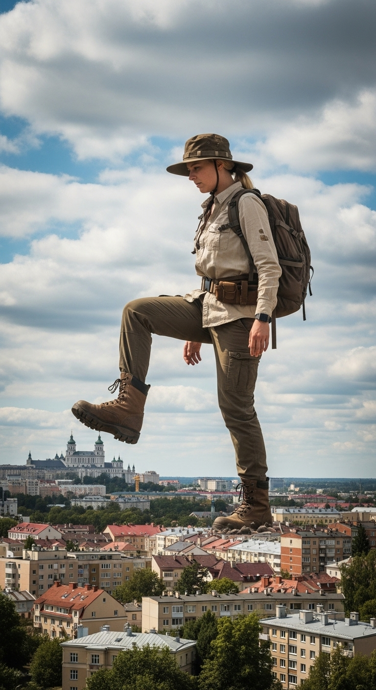 Colossal Lara Croft Crushes Town | Spectacle in Cityscape Colossal Lara Croft Crushes Town | Spectacle in Cityscape