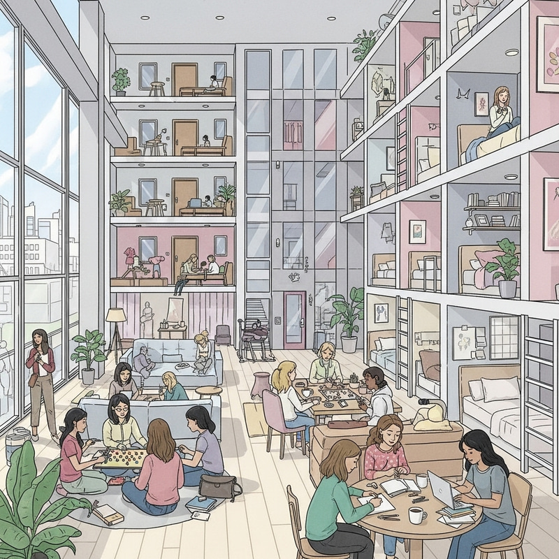 Modern Girls Hostel with Chic Business Design Modern Girls Hostel with Chic Business Design