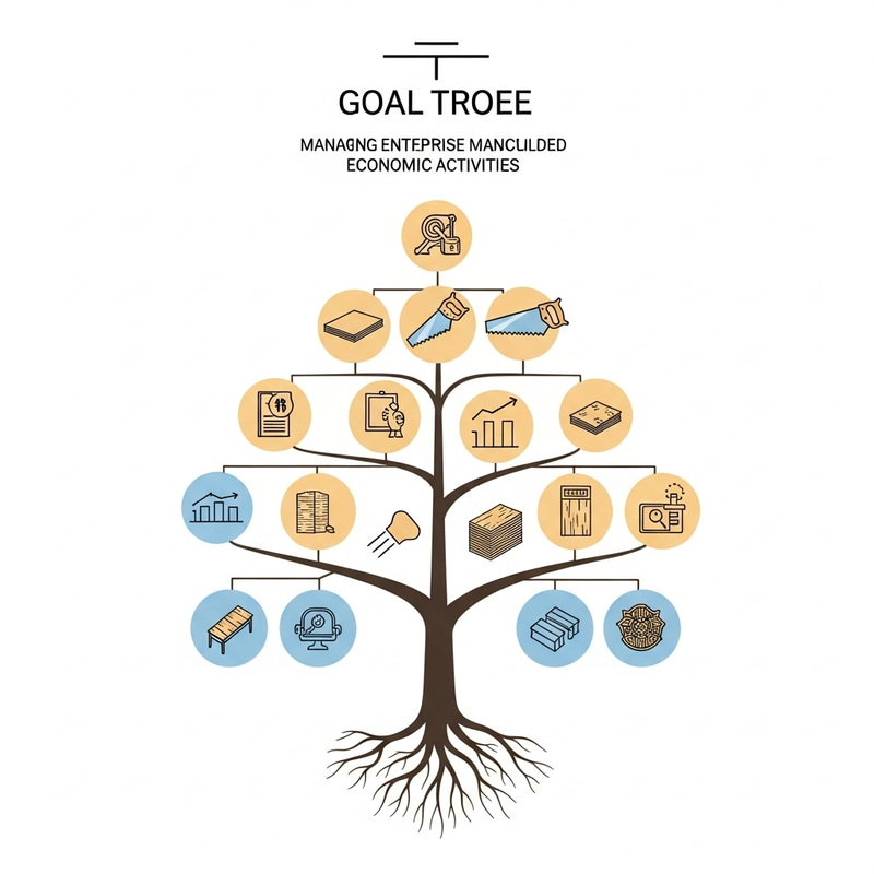 Woodworking Enterprise Goal Tree for Managing ZED Economic Activities