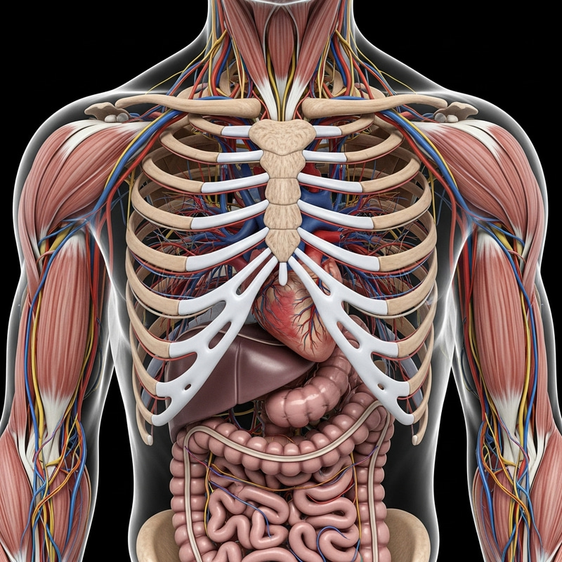 Abstract Human Anatomy Art: Fluid Organ Movement in Vibrant Colors Abstract Human Anatomy Art: Fluid Organ Movement in Vibrant Colors