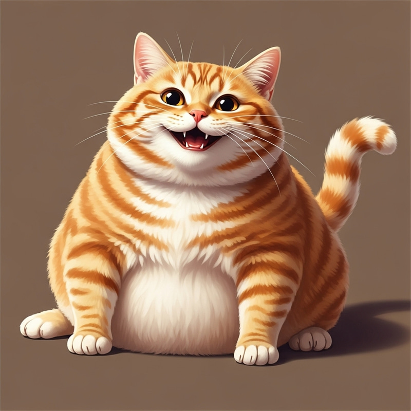 Happy Chubby Orange Cat: Pure Joy Unleashed Happy Chubby Orange Cat: Pure Joy Unleashed