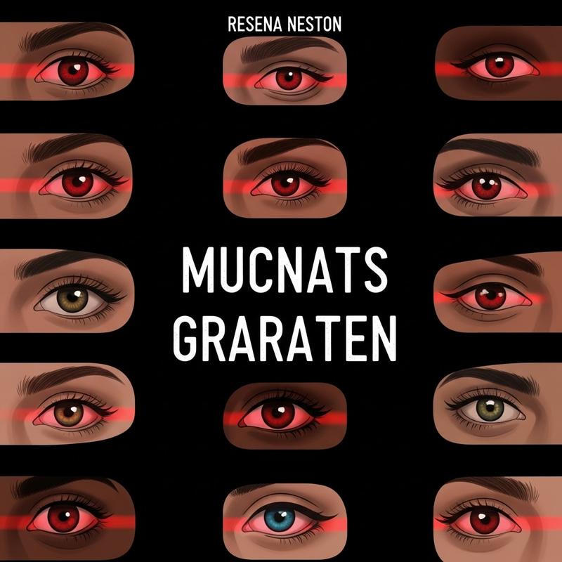 Red Vision Book Cover: Eyes Hypnotized by Crimson Hue Red Vision Book Cover: Eyes Hypnotized by Crimson Hue