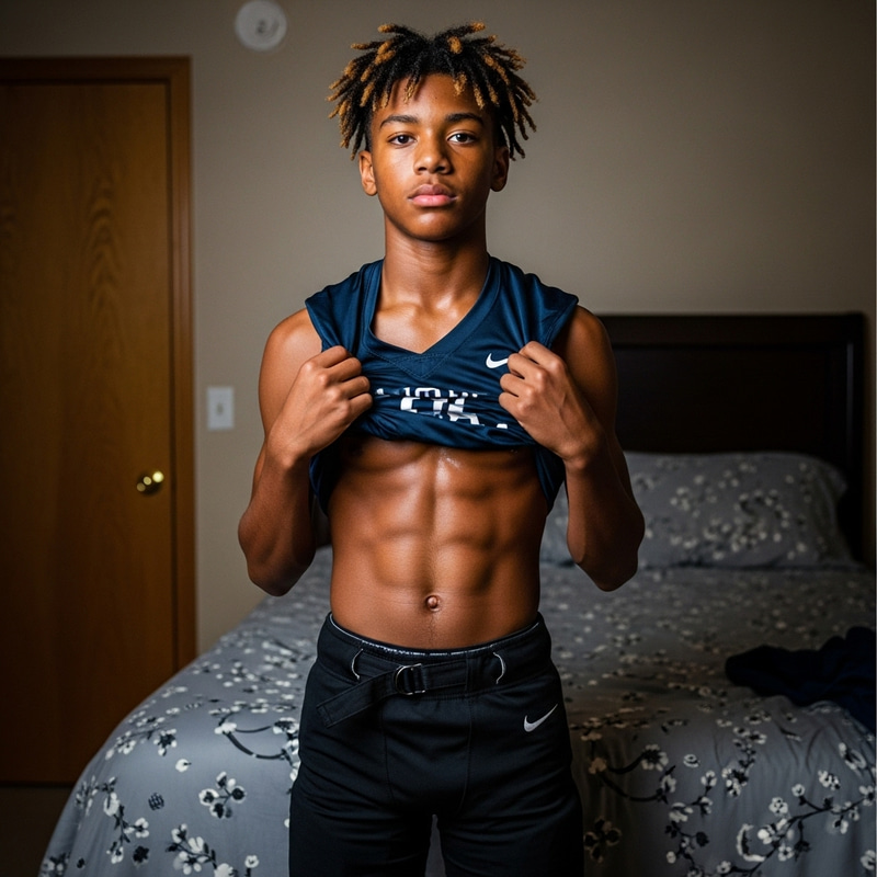 Rebellious Athletic Teen: A Portrait of Confidence Rebellious Athletic Teen: A Portrait of Confidence