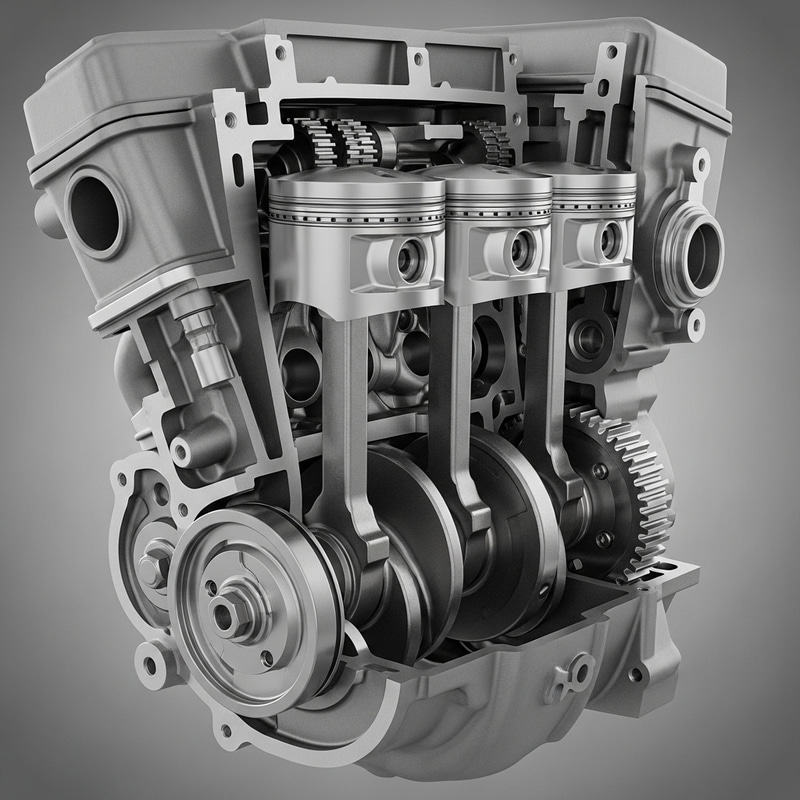 Detailed Motor Image | Inner Workings and Pistons