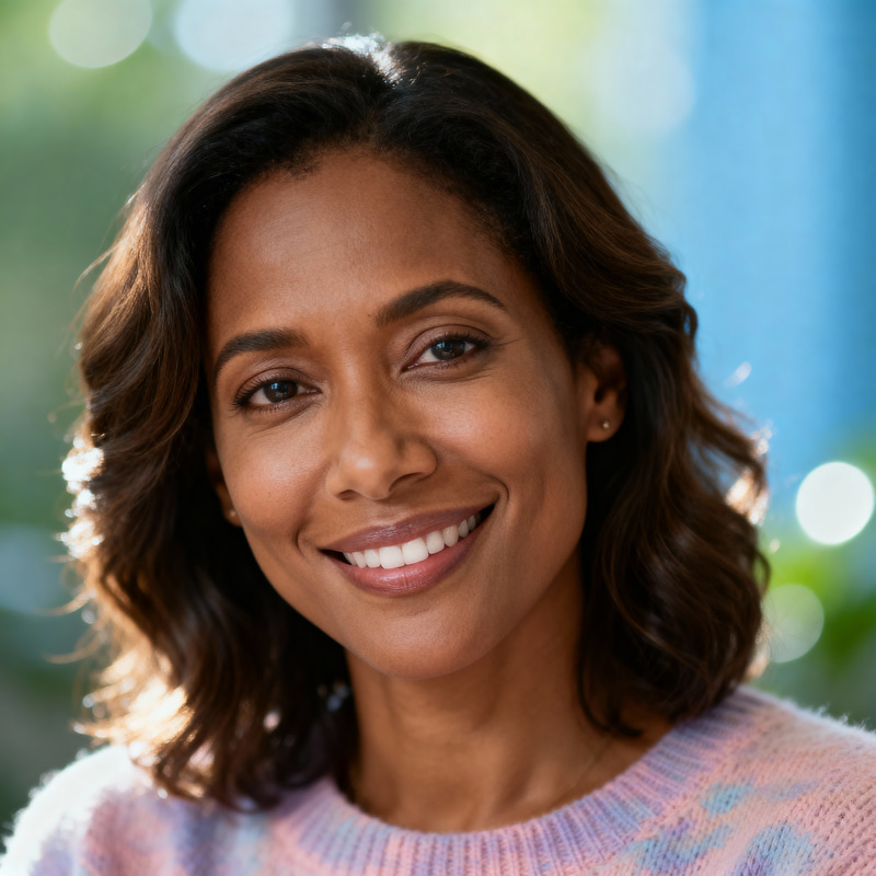 Empathetic Female Therapist - Close-Up Portrait