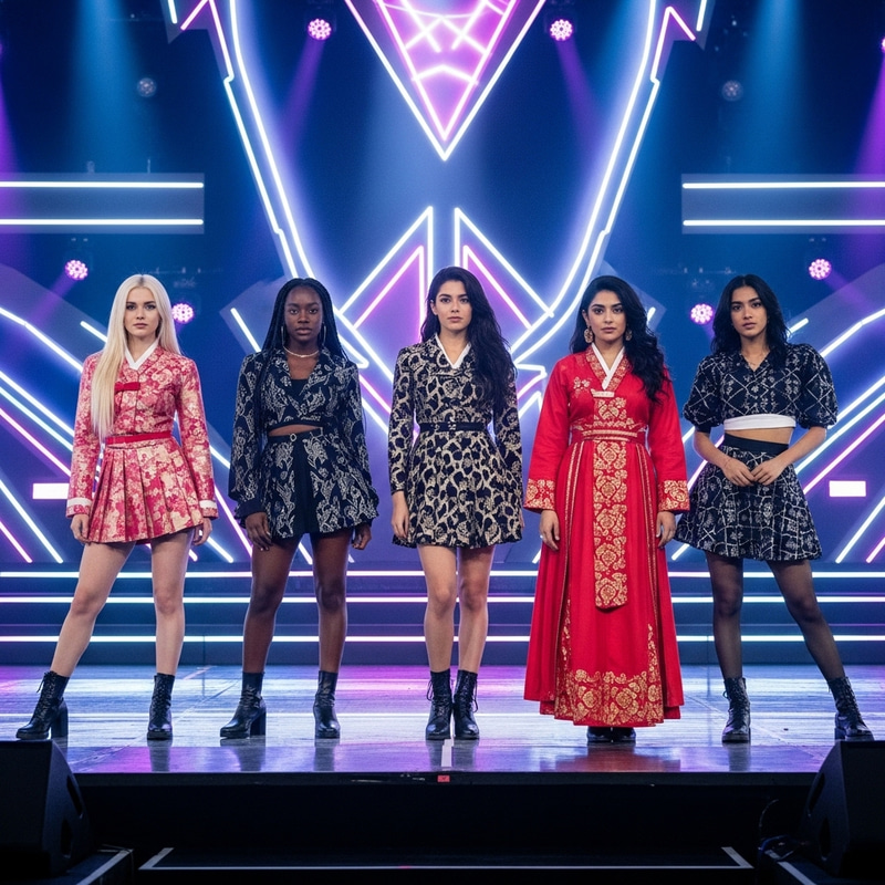 K-Pop Girl Group Concert Costume Design K-Pop Girl Group Concert Costume Design