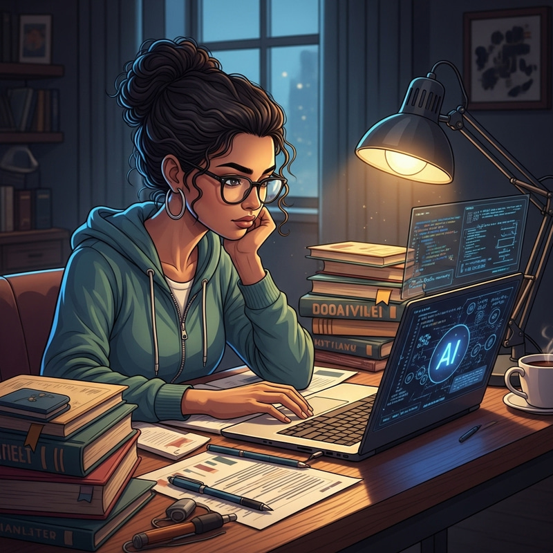 Middle Eastern Student Learning AI Middle Eastern Student Learning AI