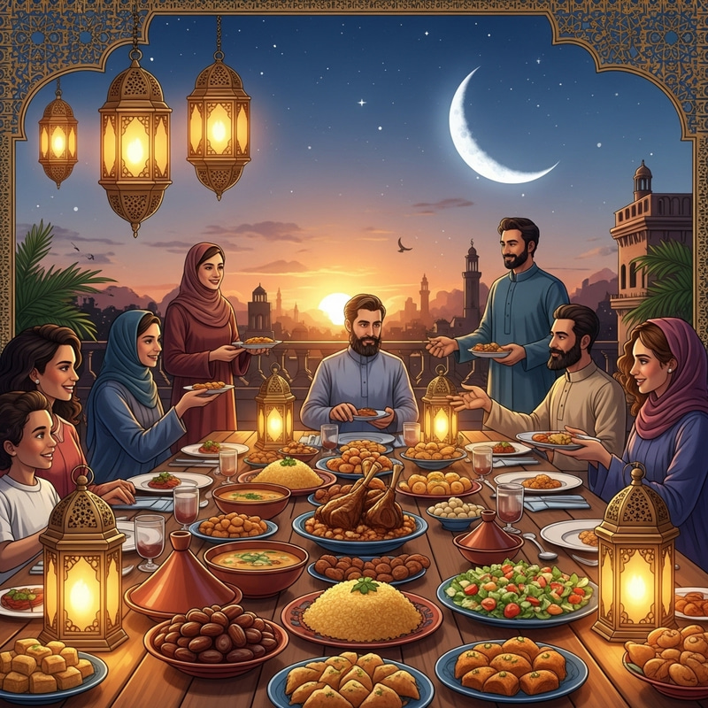 Spirit of Ramadan: Traditional Feast Invitation Design Spirit of Ramadan: Traditional Feast Invitation Design