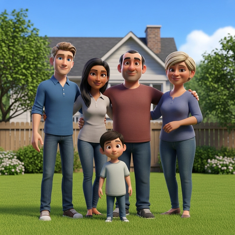 Vivid 3D Animation of Brotherly Love | Happy Family Scene Vivid 3D Animation of Brotherly Love | Happy Family Scene