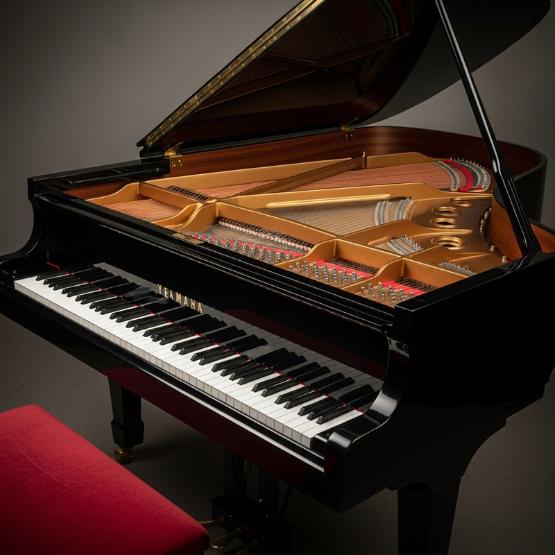 Grand Piano - Elegant Ebony Instrument Grand Piano - Elegant Ebony Instrument