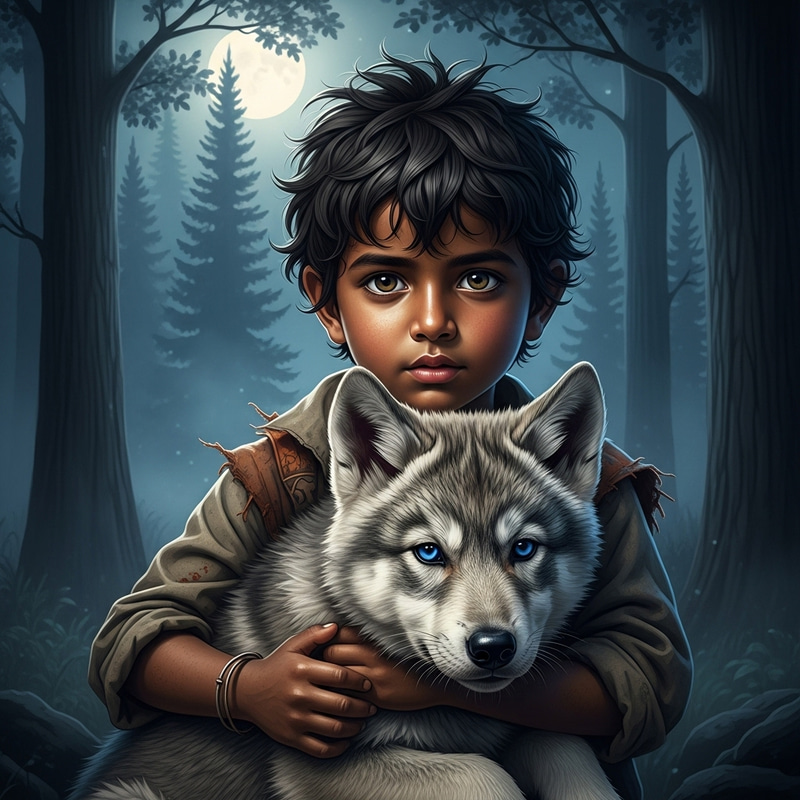 Enchanting Wolf Boy - A Tale of Wild and Domestic Harmony Enchanting Wolf Boy - A Tale of Wild and Domestic Harmony