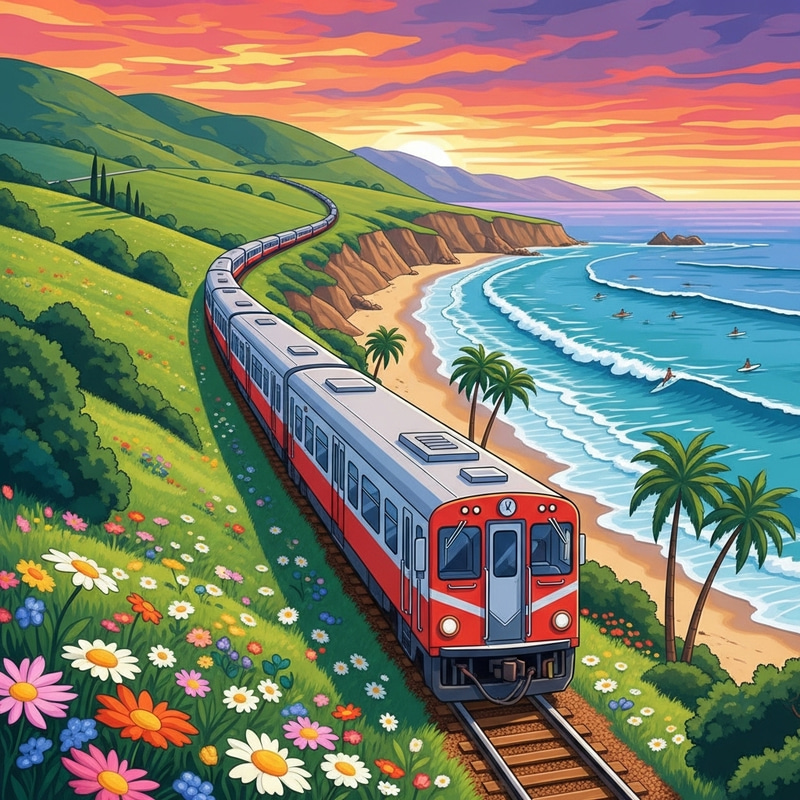 Beach Vibes Train Ride | Coastal Scenic Journey Beach Vibes Train Ride | Coastal Scenic Journey