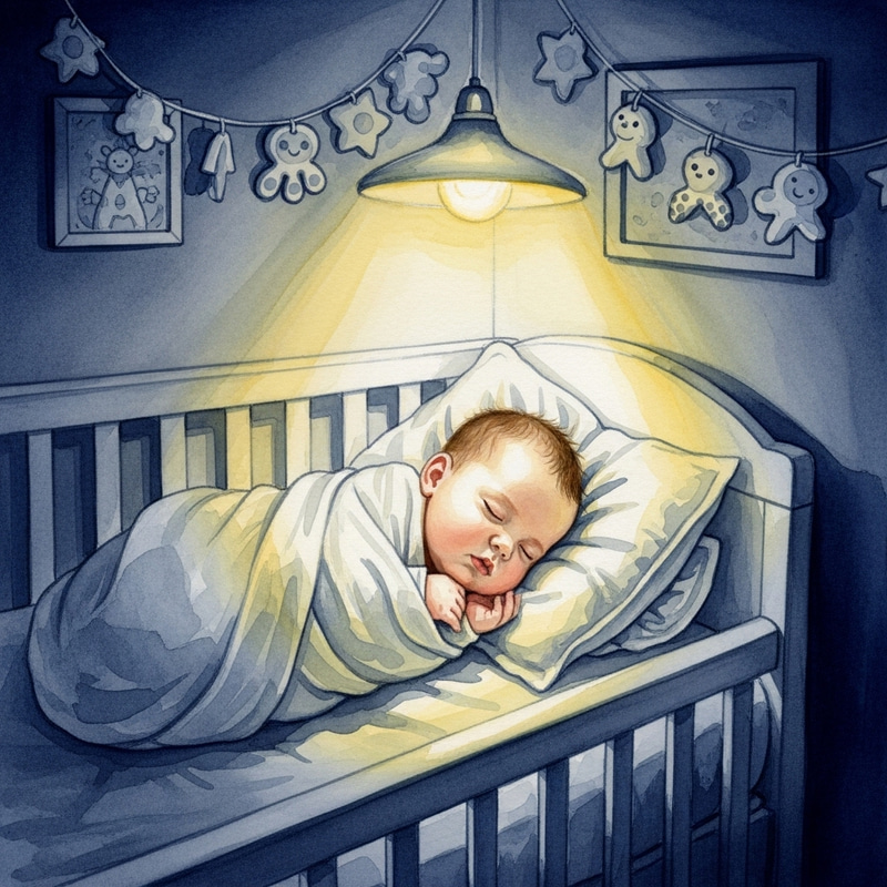 Serene Watercolor Baby Scene Serene Watercolor Baby Scene