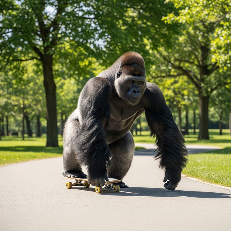 Skateboarding Gorilla: A Park Adventure Skateboarding Gorilla: A Park Adventure