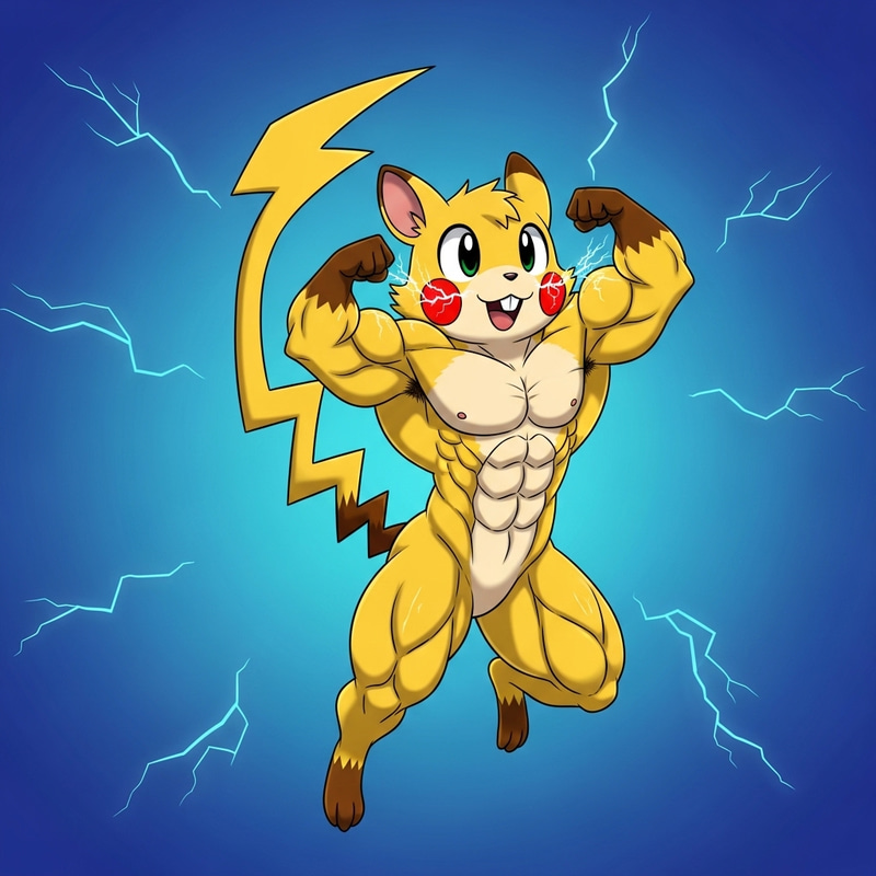 Mamadisimo Pikachu | Ultra-fit Yellow Rodent-Like Creature Mamadisimo Pikachu | Ultra-fit Yellow Rodent-Like Creature