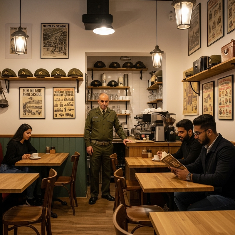 Themed Cafe with Military School Vibes Themed Cafe with Military School Vibes