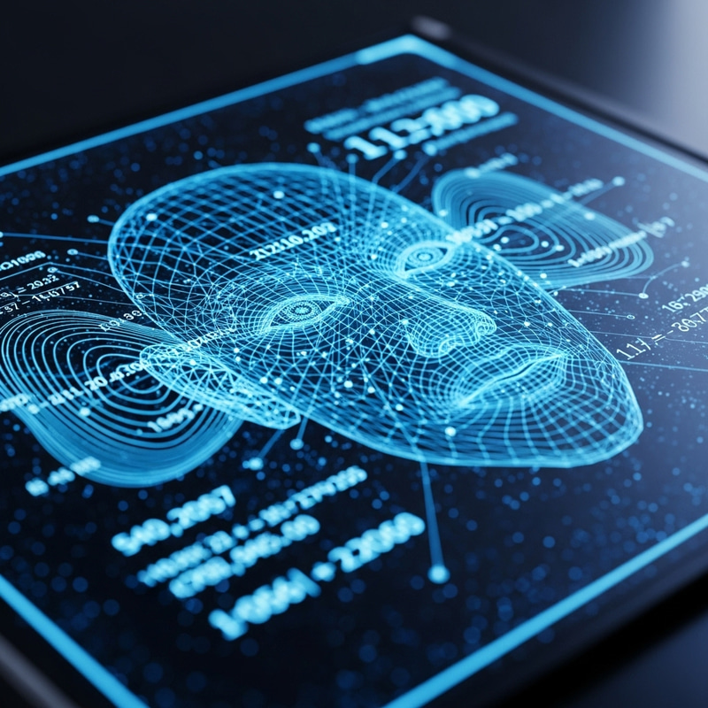 Futuristic Face Recognition Technology | Close-Up 3D Scan