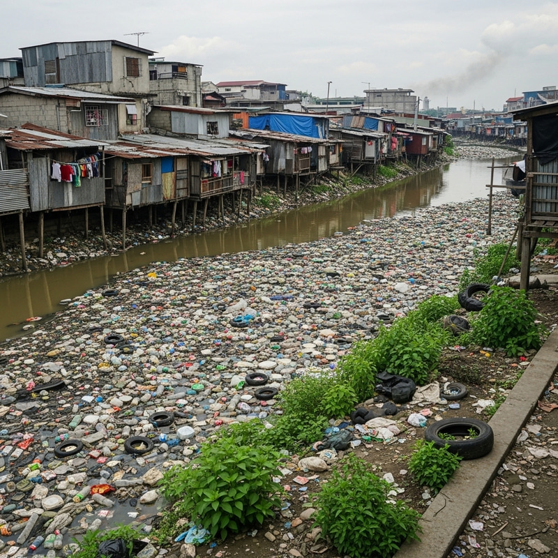 Polluted River in the Philippines: Urban Struggles Polluted River in the Philippines: Urban Struggles