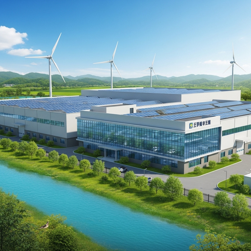 Eco-Friendly Factory Building in Nature Eco-Friendly Factory Building in Nature