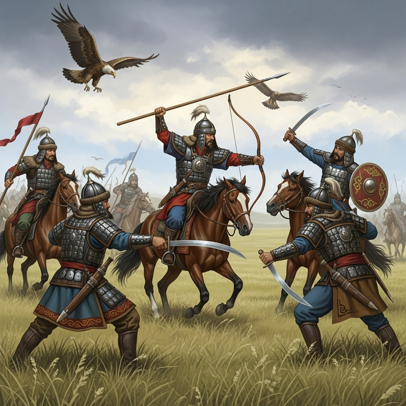 Kazakh Warriors Battle: Epic Steppes Conflict Kazakh Warriors Battle: Epic Steppes Conflict