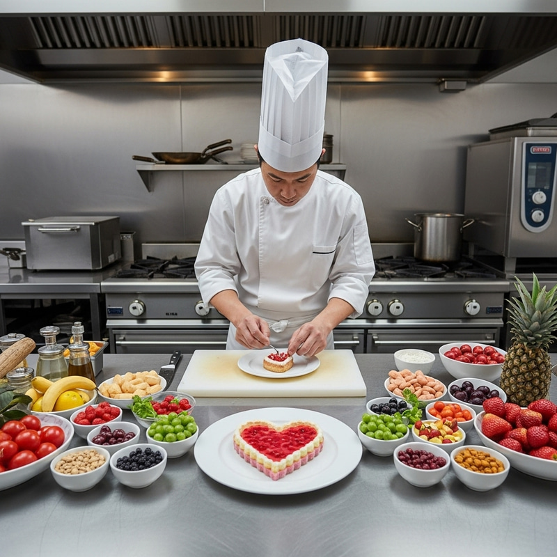 Creating Happiness: Chef's Heart-Shaped Dessert Recipe Creating Happiness: Chef's Heart-Shaped Dessert Recipe