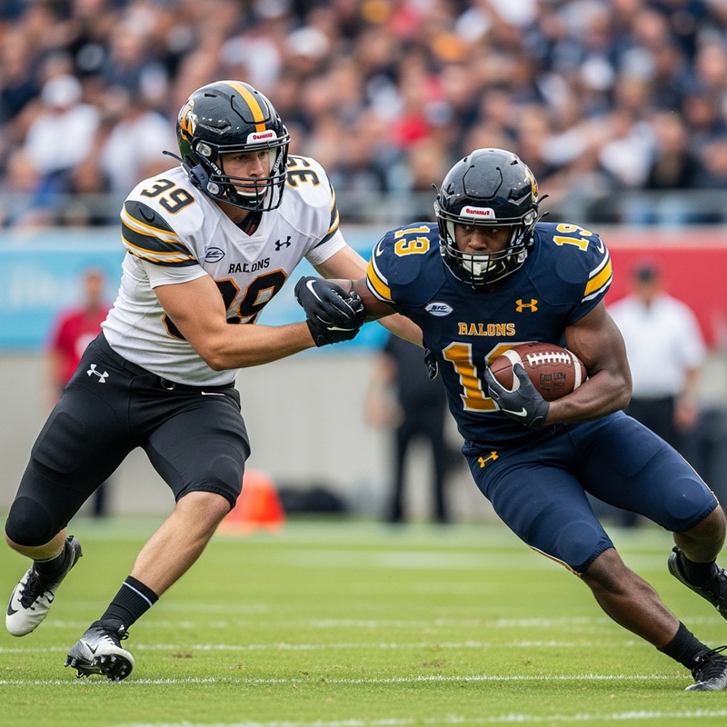 Epic Action Shot of American Football Players