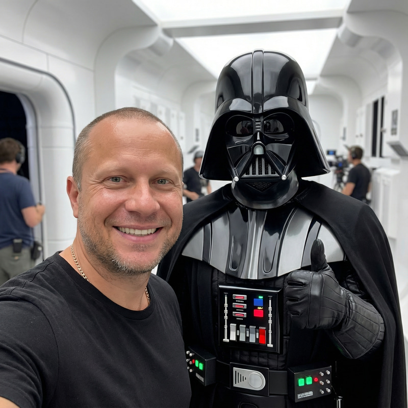 Epic Selfie with Darth Vader in Cloud City
