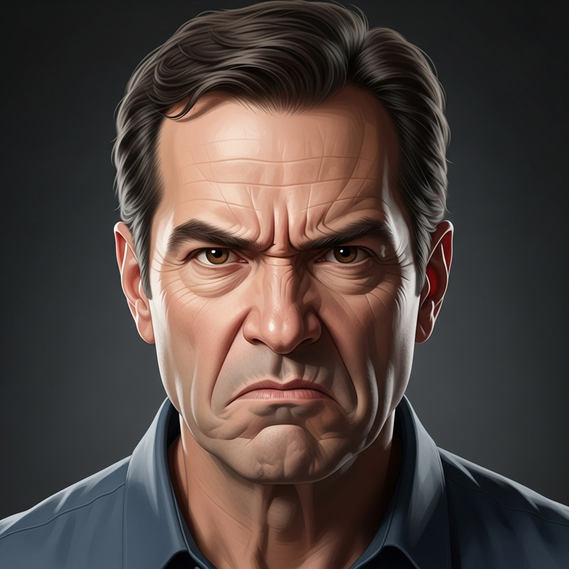 Leister Garcia Angry Face | Realistic Portraiture