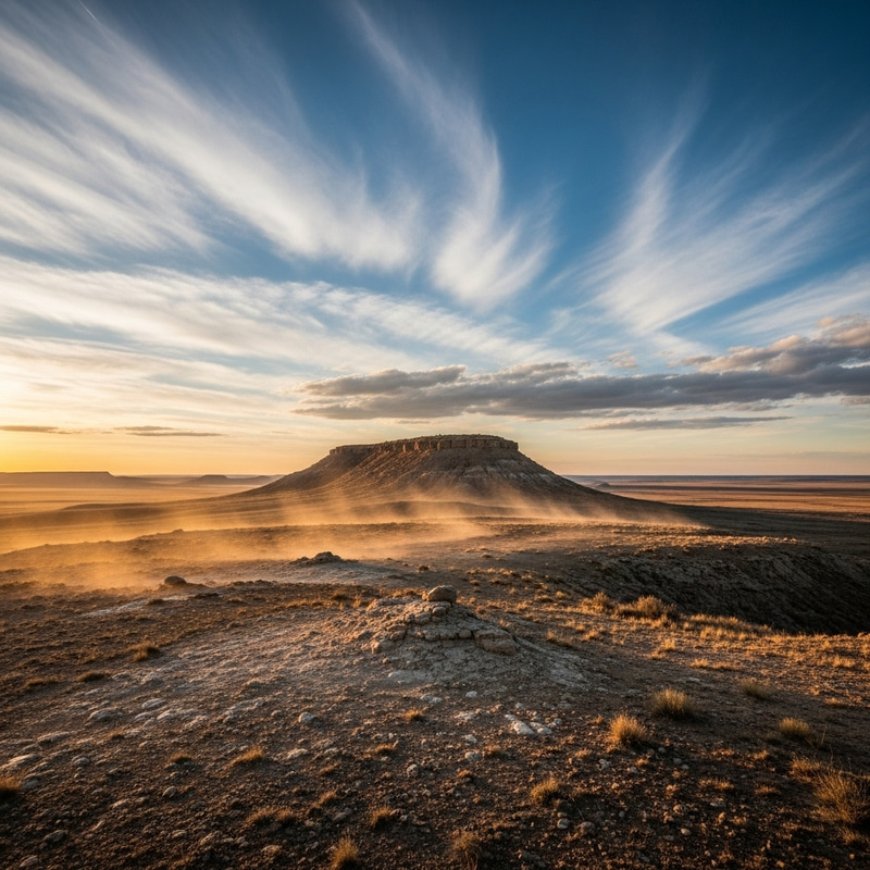 Plateau Sunrise with Dynamic Cloud Movements