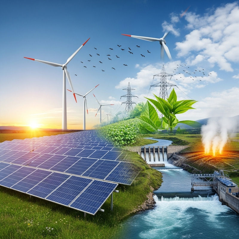 Abstract Representation of Renewable Energy | Glorious Sunrise, Solar Panels, Wind Turbines and More Abstract Representation of Renewable Energy | Glorious Sunrise, Solar Panels, Wind Turbines and More