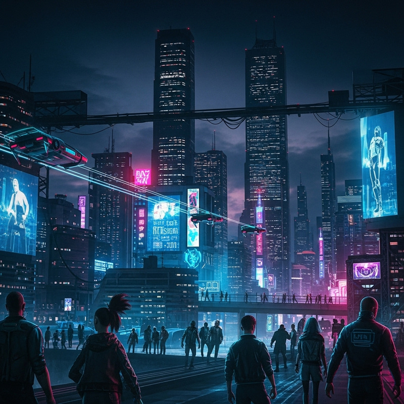 Cyberpunk Cityscape: The Vibrant Neon Metropolis Reimagined