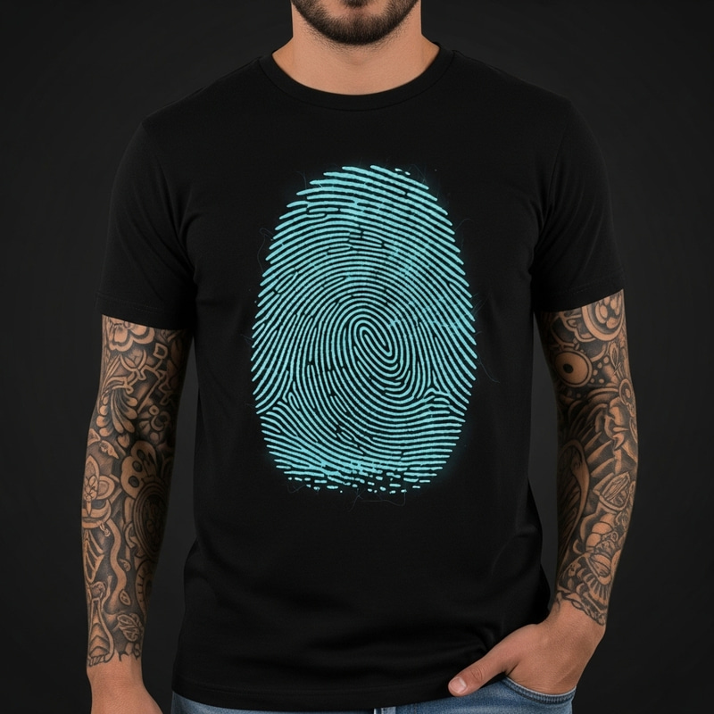 Mysterious Fingerprint T-Shirt Design | Horror & Intrigue Mysterious Fingerprint T-Shirt Design | Horror & Intrigue