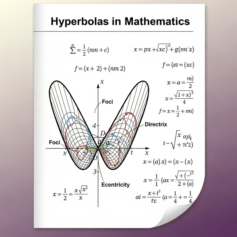 Hyperbolas in Mathematics: Detailed Cover Page Design Hyperbolas in Mathematics: Detailed Cover Page Design