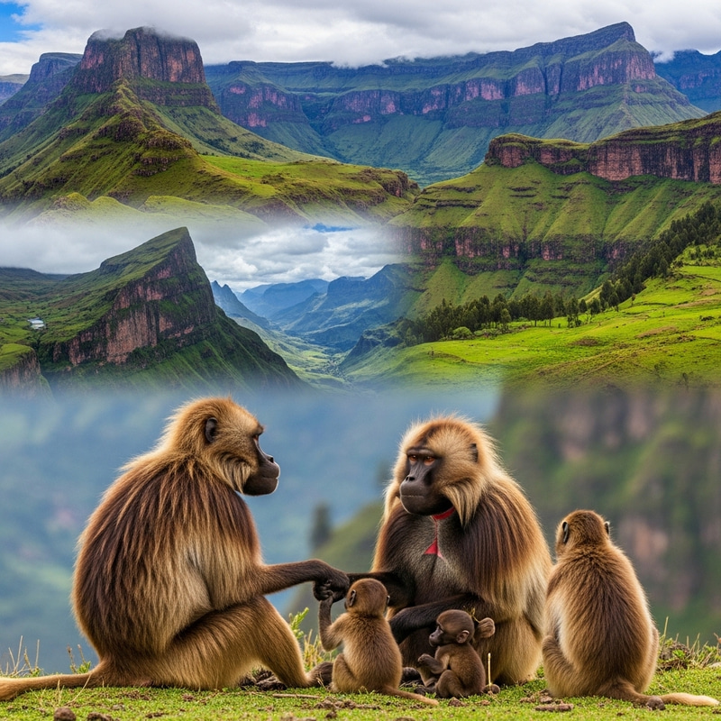 Explore Simien Mountains with Gelada Baboons Explore Simien Mountains with Gelada Baboons