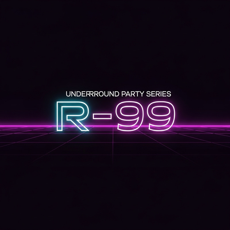 Sleek & Futuristic Logo Design for r-99 Underground Events
