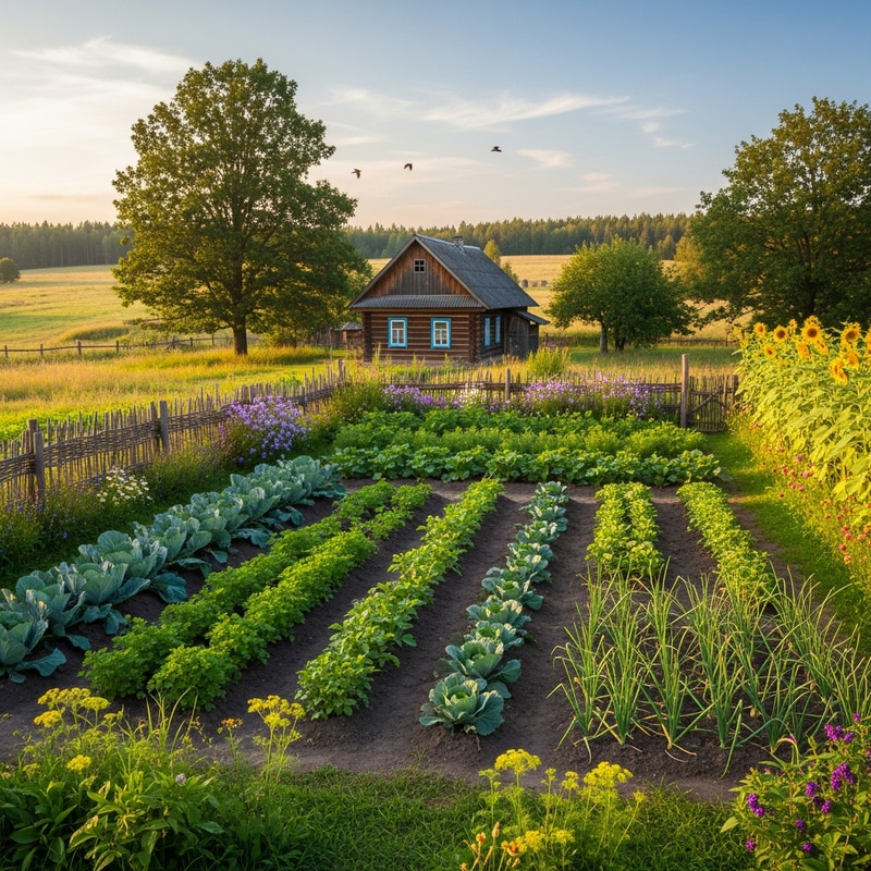 Rustic Belarusian Garden: Tranquil Oasis Amidst Nature's Tapestry