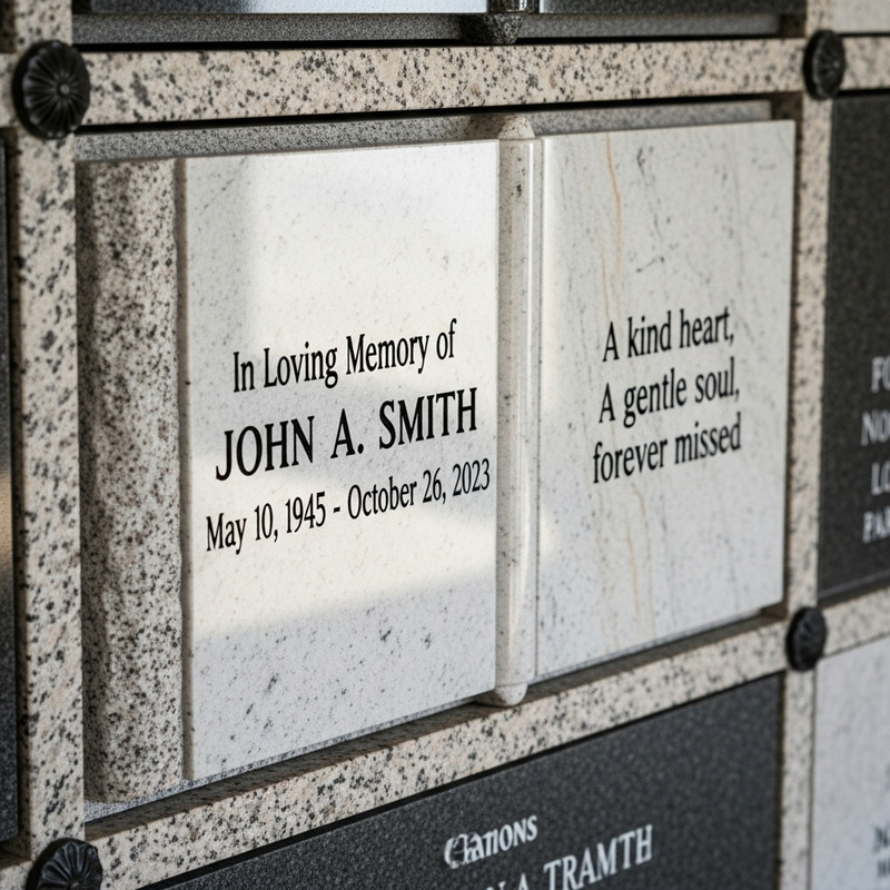 Realistic Stone Book Memorial Plate in Columbarium Realistic Stone Book Memorial Plate in Columbarium