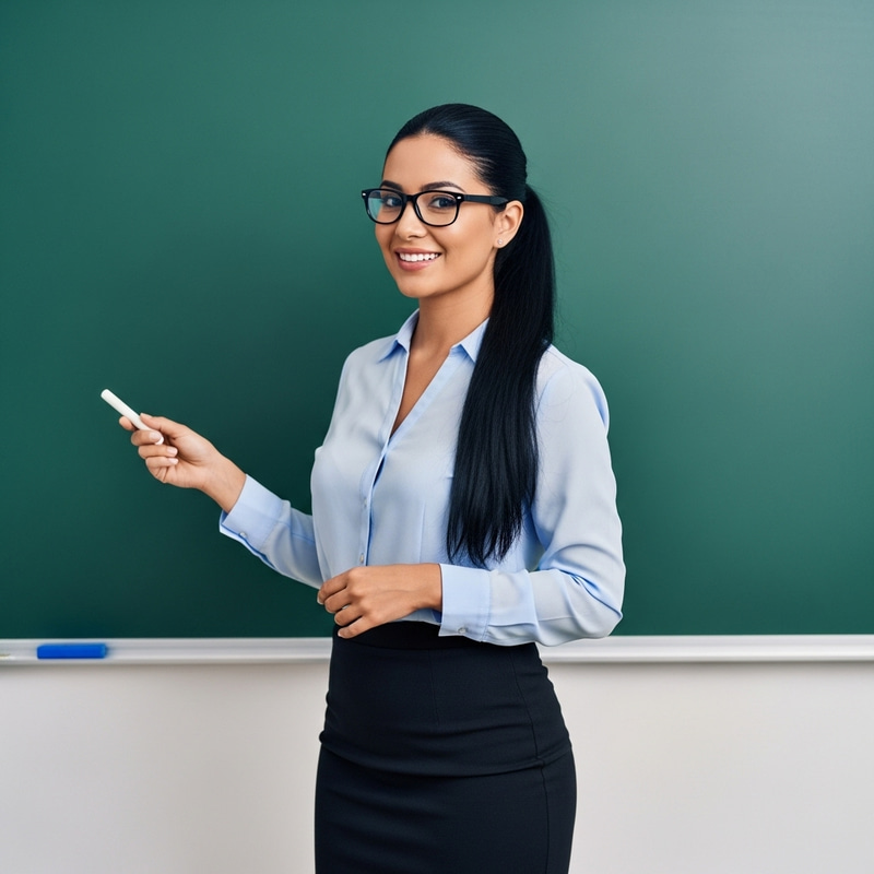 Professional Hispanic Female Teacher Professional Hispanic Female Teacher