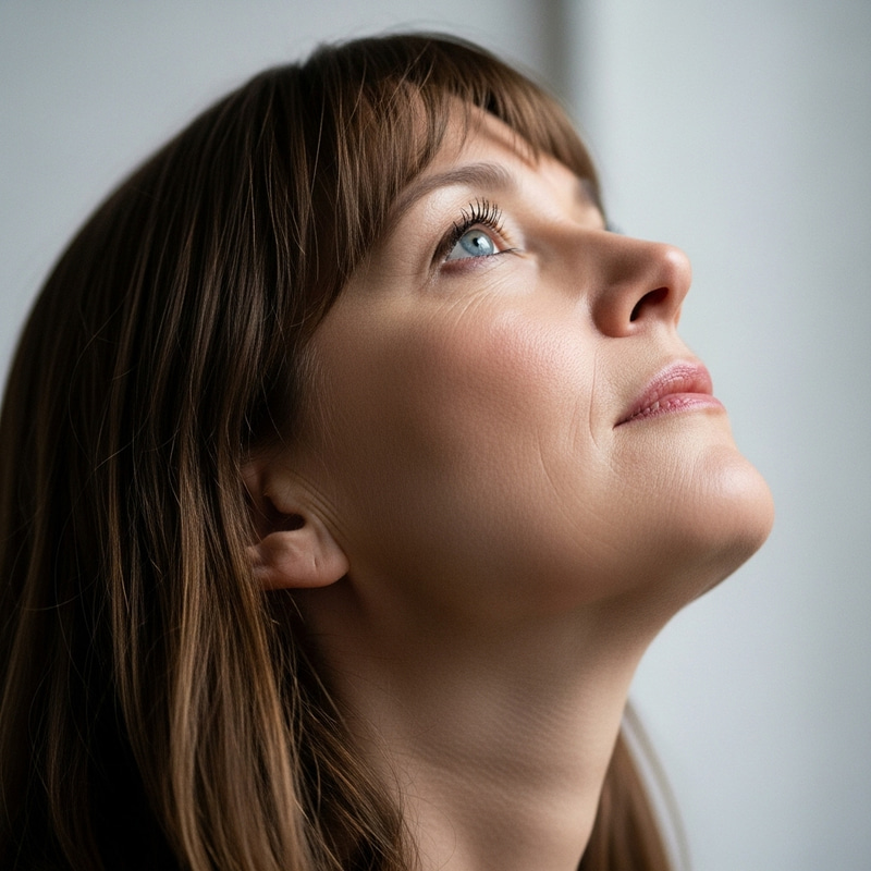Closeup Portrait of Pale Skin Caucasian Woman with Blue Eyes Closeup Portrait of Pale Skin Caucasian Woman with Blue Eyes