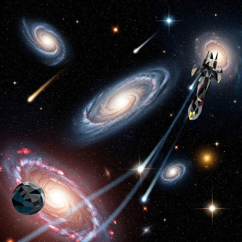 Abstract Space Exploration Art | Cosmic Landscape | Grandeur & Mystery Abstract Space Exploration Art | Cosmic Landscape | Grandeur & Mystery