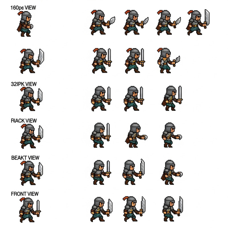 Dungeons & Dragons Pixel Art Sprite Sheet Dungeons & Dragons Pixel Art Sprite Sheet