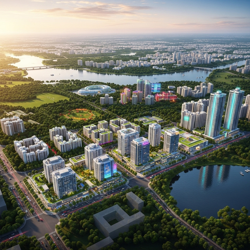 Futuristic Smart City in India | Vibrant Urban Oasis Futuristic Smart City in India | Vibrant Urban Oasis