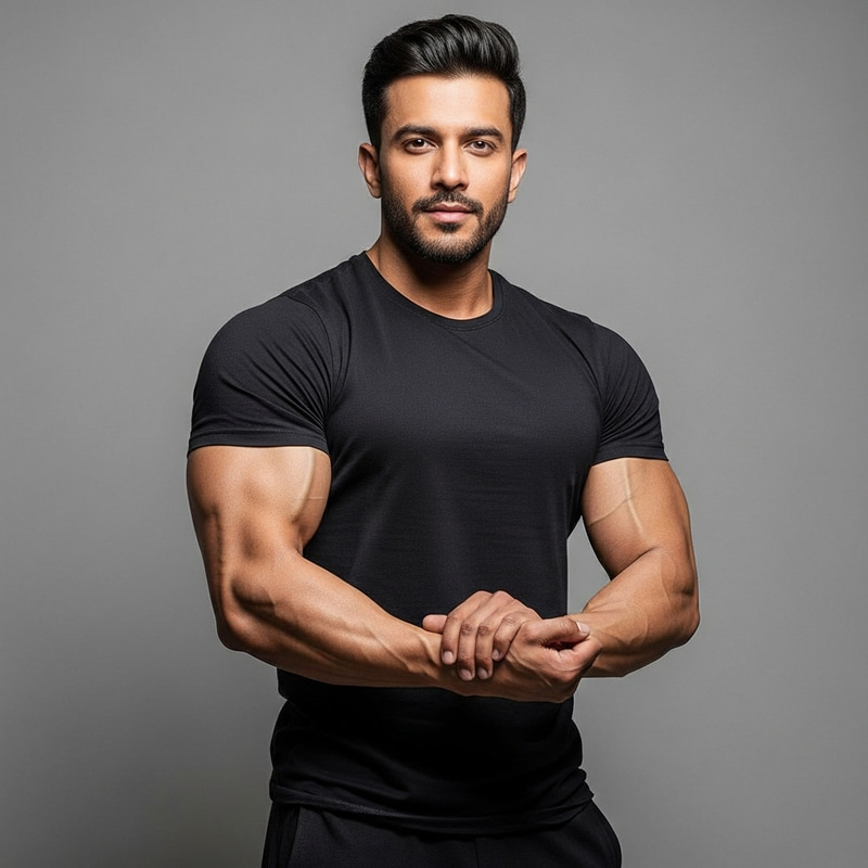 Handsome South Asian Muscular Man | Strong & Confident Pose Handsome South Asian Muscular Man | Strong & Confident Pose