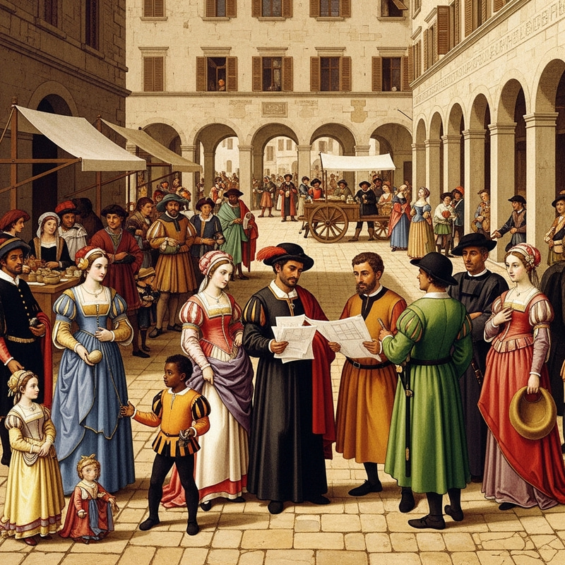 History meets Renaissance in a Town Square History meets Renaissance in a Town Square