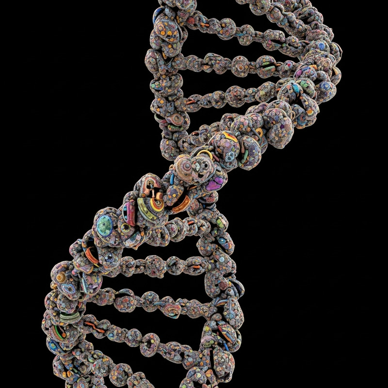 Abstract DNA Art: A Unique Double-Helix Design